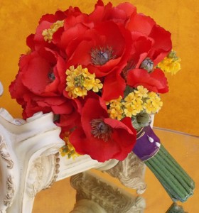 POPPYS AND SEDUM BLOOMS BOUQUET 